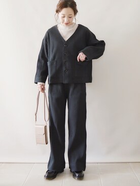 「リブ　」｜「アイテム（アクセサリー）」を使った、陽さん（レディース・156cm）の冬コーディネート
