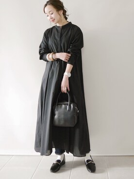 「URBAN RESEARCH Sonny Label（アーバンリサーチサニーレーベル）のアイテム（ワンピース/ドレス）」を使った、陽さん（レディース・156cm）の冬コーディネート