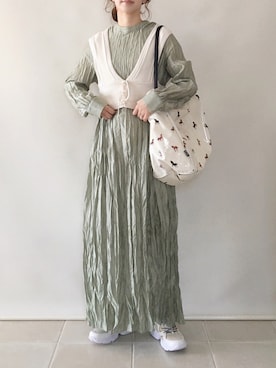 「Lucida（ルシーダ）のアイテム」を使った、陽さん（レディース・156cm）の春コーディネート