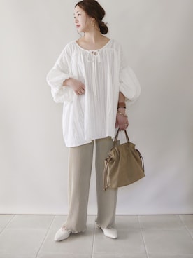 「しまむら（シマムラ）のアイテム（アクセサリー）」を使った、陽さん（レディース・156cm）の春コーディネート