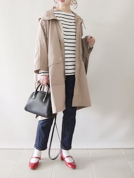 「AMERICAN HOLIC」｜「アイテム（その他アウター）」を使った、陽さん（レディース・156cm）の春コーディネート