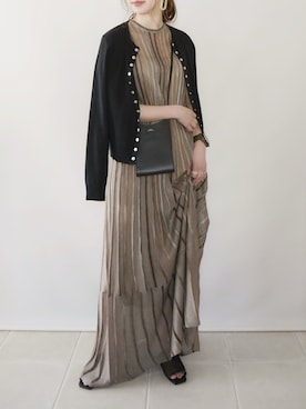 「ブラウンコーデ」｜「アイテム（ボディバッグ/ウエストポーチ）」を使った、陽さん（レディース・156cm）の春コーディネート