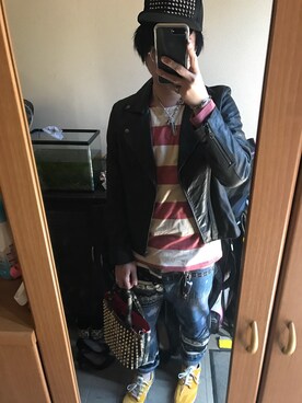 「Stampd' LA（スタンプドエルエー）のアイテム（キャップ）」を使った、ナユ〜さん（メンズ・174cm）の春コーディネート