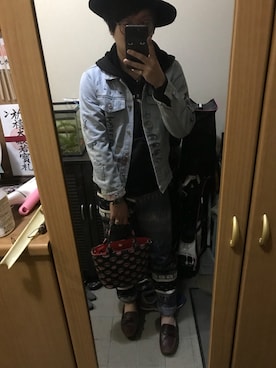「Minnetonka（ミネトンカ）のアイテム」を使った、ナユ〜さん（メンズ・174cm）の春コーディネート