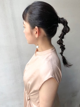 「BeBe（ベベ）のアイテム（アクセサリー）」を使った、IKUYO HIRAYAMAさん（レディース・158cm）の春コーディネート