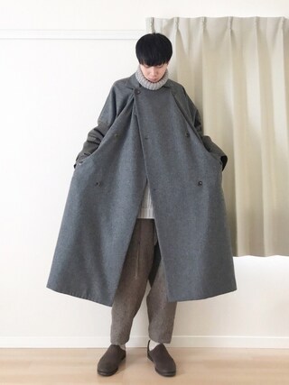 Dulcamara よそいきフラノダブルロングコート Dulcamara（ドゥルカマラ）の「フラノダブルロングコート