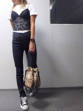 「アイテム（ブラジャー）」を使った、Reiさん（レディース・156cm）の秋コーディネート