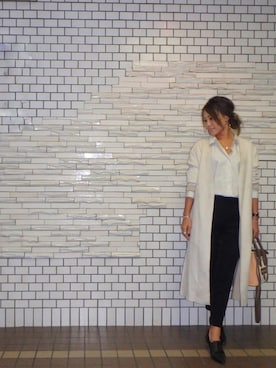 「CELINE」｜「アイテム（その他アウター）」を使った、Reiさん（レディース・156cm）の冬コーディネート