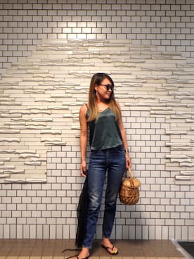 「AKTE」｜「アイテム（ビーチサンダル）」を使った、Reiさん（レディース・156cm）の夏コーディネート