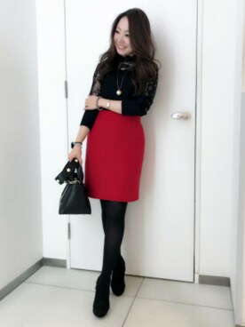 「M.deux（エムドゥ）のアイテム（トートバッグ）」を使った、M.deux_Officialさん（レディース・152cm）の冬コーディネート