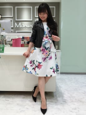 「M.deux（エムドゥ）のアイテム（ライダースジャケット）」を使った、M.deux_Officialさん（レディース・160cm）の春コーディネート