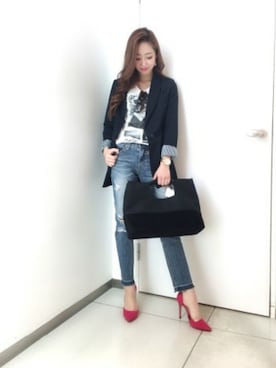 「M.deux（エムドゥ）のアイテム（トレンチコート）」を使った、M.deux_Officialさん（レディース・160cm）の春コーディネート