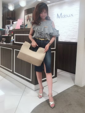 「M.deux（エムドゥ）のアイテム（バッグ）」を使った、M.deux_Officialさん（レディース・160cm）の春コーディネート