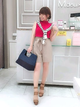 「M.deux（エムドゥ）のアイテム（バッグ）」を使った、M.deux_Officialさん（レディース・160cm）の夏コーディネート