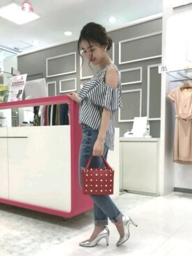 「M.deux（エムドゥ）のアイテム（バッグ）」を使った、M.deux_Officialさん（レディース・160cm）の夏コーディネート
