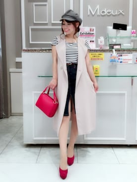 「M.deux（エムドゥ）のアイテム（その他アウター）」を使った、M.deux_Officialさん（レディース・160cm）の夏コーディネート