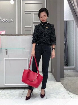 「M.deux（エムドゥ）のアイテム（バッグ）」を使った、M.deux_Officialさん（レディース・160cm）の秋コーディネート