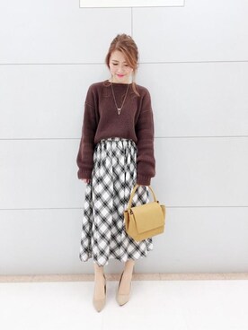 「M.deux（エムドゥ）のアイテム（バッグ）」を使った、M.deux_Officialさん（レディース・158cm）の冬コーディネート