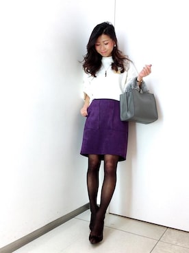 「M.deux（エムドゥ）のアイテム（バッグ）」を使った、M.deux_Officialさん（レディース・152cm）の冬コーディネート