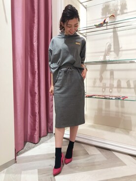 「M.deux（エムドゥ）のアイテム（パーカー）」を使った、M.deux_Officialさん（レディース・160cm）の秋コーディネート