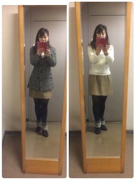 「ELLE（エル）のアイテム（ジャケット/アウター）」を使った、setsu さん（レディース・163cm）の冬コーディネート
