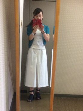 「UNTITLED（アンタイトル）のアイテム（パンツ）」を使った、setsu さん（レディース・163cm）の夏コーディネート