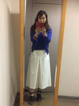 「UNTITLED（アンタイトル）のアイテム（パンツ）」を使った、setsu さん（レディース・163cm）の夏コーディネート
