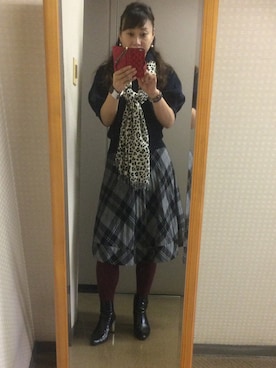 「UNTITLED（アンタイトル）のアイテム（スカート）」を使った、setsu さん（レディース・163cm）の秋コーディネート
