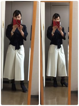 「UNTITLED（アンタイトル）のアイテム（パンツ）」を使った、setsu さん（レディース・163cm）の夏コーディネート