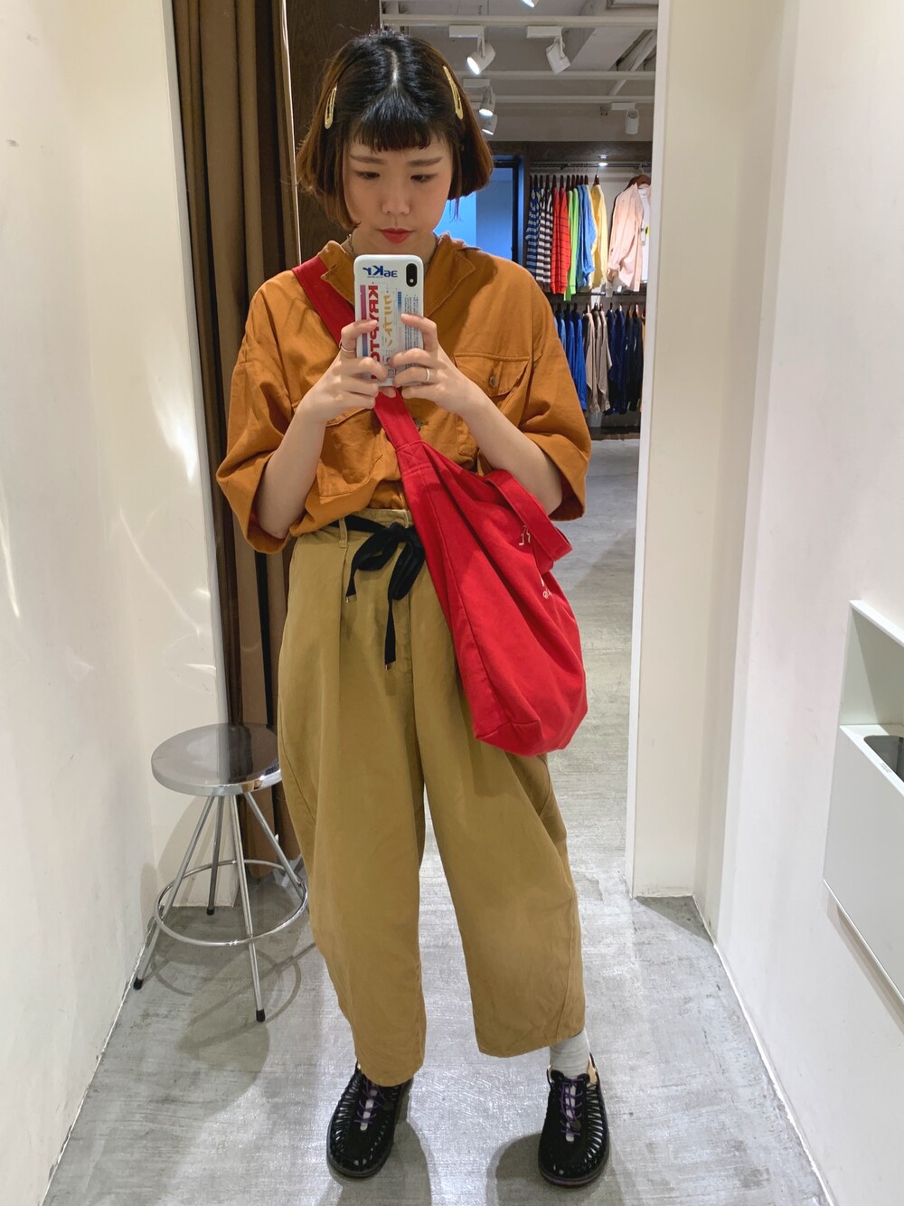 「orange、春夏コーデ、夏コーデ、ootd、niko and ...」｜「H&Mのアイテム（カチューシャ、ゴールド系）」を使った、Vinciさん（レディース・166cm）の春コーディネートの1枚目の写真