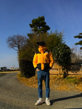 「PUMA」｜「アイテム（ダウンジャケット/コート）」を使った、RYO  🏀さん（メンズ・169cm）の冬コーディネート