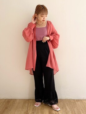 トップス ピンク系 を使った人気ファッションコーディネート Wear
