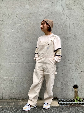 「Lee（リー）のアイテム（ニットキャップ/ビーニー）」を使った、misakiさん（レディース・155cm）の秋コーディネート
