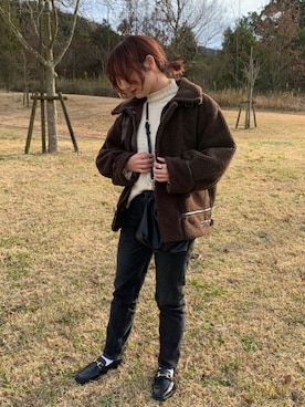 「アイテム（その他アウター）」を使った、misakiさん（レディース・155cm）の秋コーディネート
