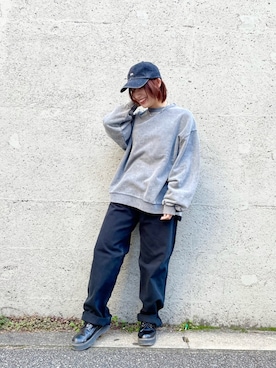 「Lee（リー）のアイテム（その他パンツ）」を使った、misakiさん（レディース・155cm）の冬コーディネート
