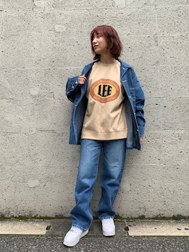 「Lee」｜「アイテム（デニムジャケット）」を使った、misakiさん（レディース・155cm）の春コーディネート