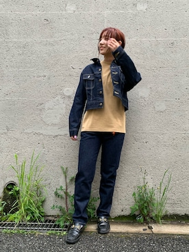 「Lee」｜「アイテム（デニムジャケット）」を使った、misakiさん（レディース・155cm）の春コーディネート