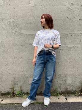 「MOUSSY（マウジー）のアイテム（アクセサリー）」を使った、misakiさん（レディース・155cm）の春コーディネート