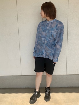 「MOUSSY（マウジー）のアイテム（ブーツ）」を使った、misakiさん（レディース・155cm）の春コーディネート