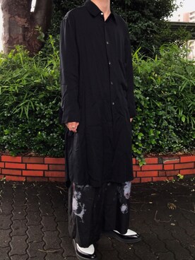 「Yohji Yamamoto（ヨウジヤマモト）のアイテム（リング）」を使った、生涯厨ニ宣言さん（メンズ・180cm）の夏コーディネート