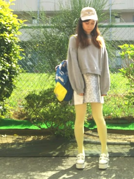 「merry jenny（メリージェニー）のアイテム（ジャージ）」を使った、DAJURIさん（レディース・156cm）の春コーディネート