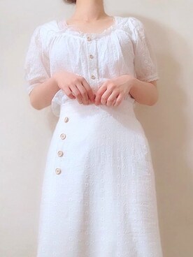 「コットンレース」｜Haruka‪さん（レディース・157cm）の夏コーディネート