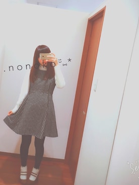 「アイテム（ステンカラーコート）」を使った、. n o n o k o ¨̮⑅*さん（レディース・156cm・10代）の冬コーディネート