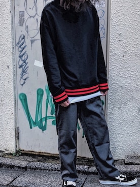 「kutir（クティール）のアイテム（スウェット）」を使った、kutir_menさん（メンズ・172cm）の春コーディネート
