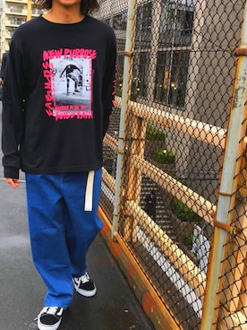 「kutir（クティール）のアイテム（デニムパンツ）」を使った、kutir_menさん（メンズ・172cm）の春コーディネート