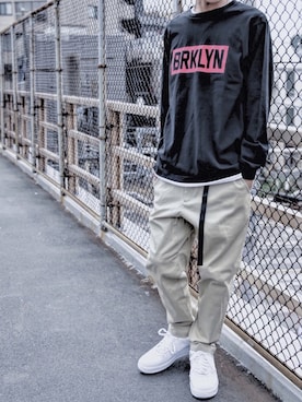 「NIKE（ナイキ）のナイキ エア フォース 1 LOW 07 メンズシューズ / NIKE AIR FORCE 1 '07 (AF1)（スニーカー）」を使った、kutir_menさん（メンズ・172cm）の春コーディネート