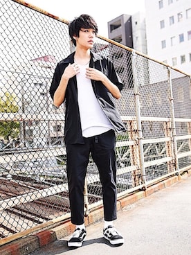 「kutir（クティール）のアイテム（パンツ）」を使った、kutir_menさん（メンズ・178cm）の春コーディネート