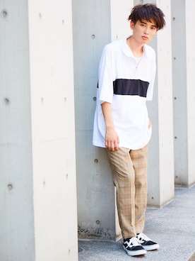 「kutir（クティール）のアイテム（その他パンツ）」を使った、kutir_menさん（メンズ・175cm）の夏コーディネート