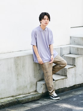 「VANS（バンズ）のVANS ヴァンズ OLD SKOOL オールドスクール VN-0D3HY28 BLACK（スニーカー）」を使った、kutir_menさん（メンズ・171cm）の夏コーディネート