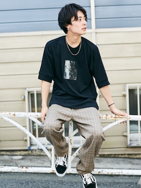 「kutir（クティール）のアイテム（アクセサリー）」を使った、kutir_menさん（メンズ・171cm）の夏コーディネート